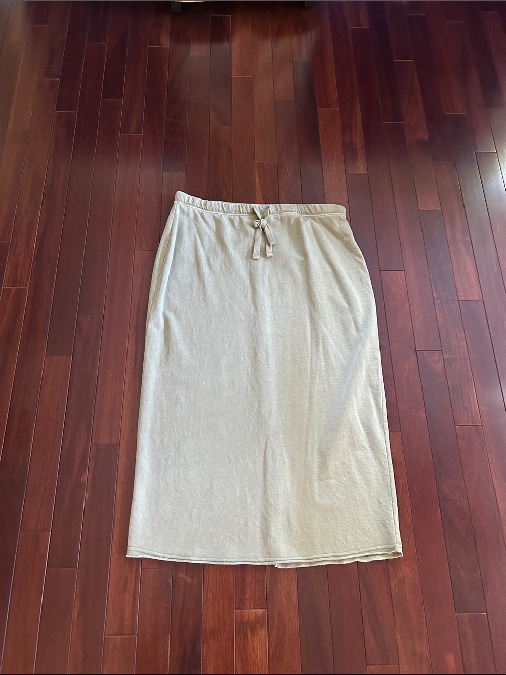 Thread & Supply Women's Green Drawstring Midi Skirt - Picture 2 of 7